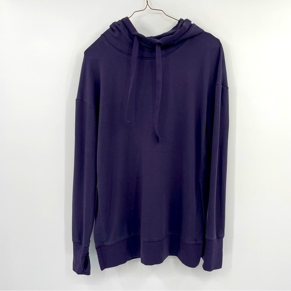 Athleta Oversized Hooded Tunic Sweatshirt – Purple, Size XS - Picture 1 of 11